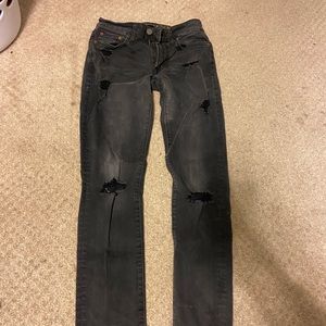 Ripped American Eagle Skinny Jeans Black